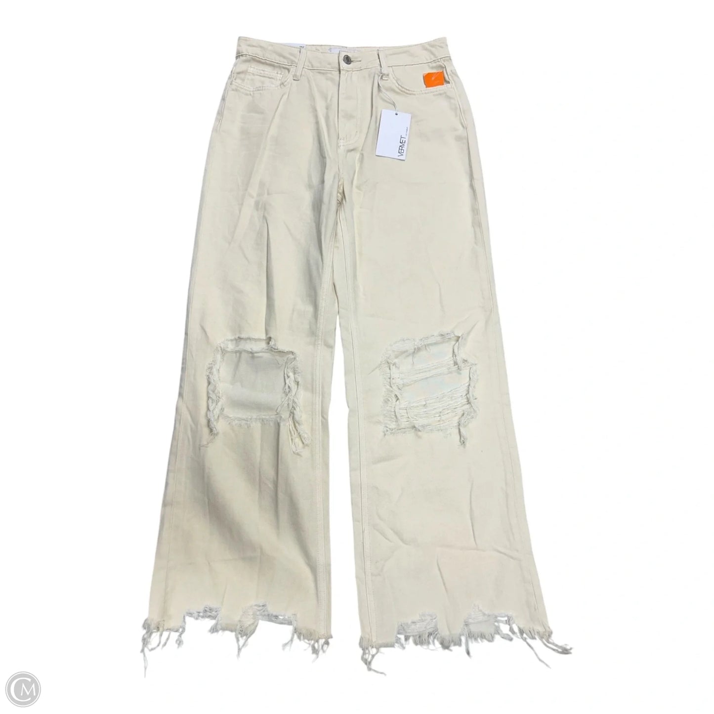 Jeans Straight By Vervet In Yellow Denim, Size: 6