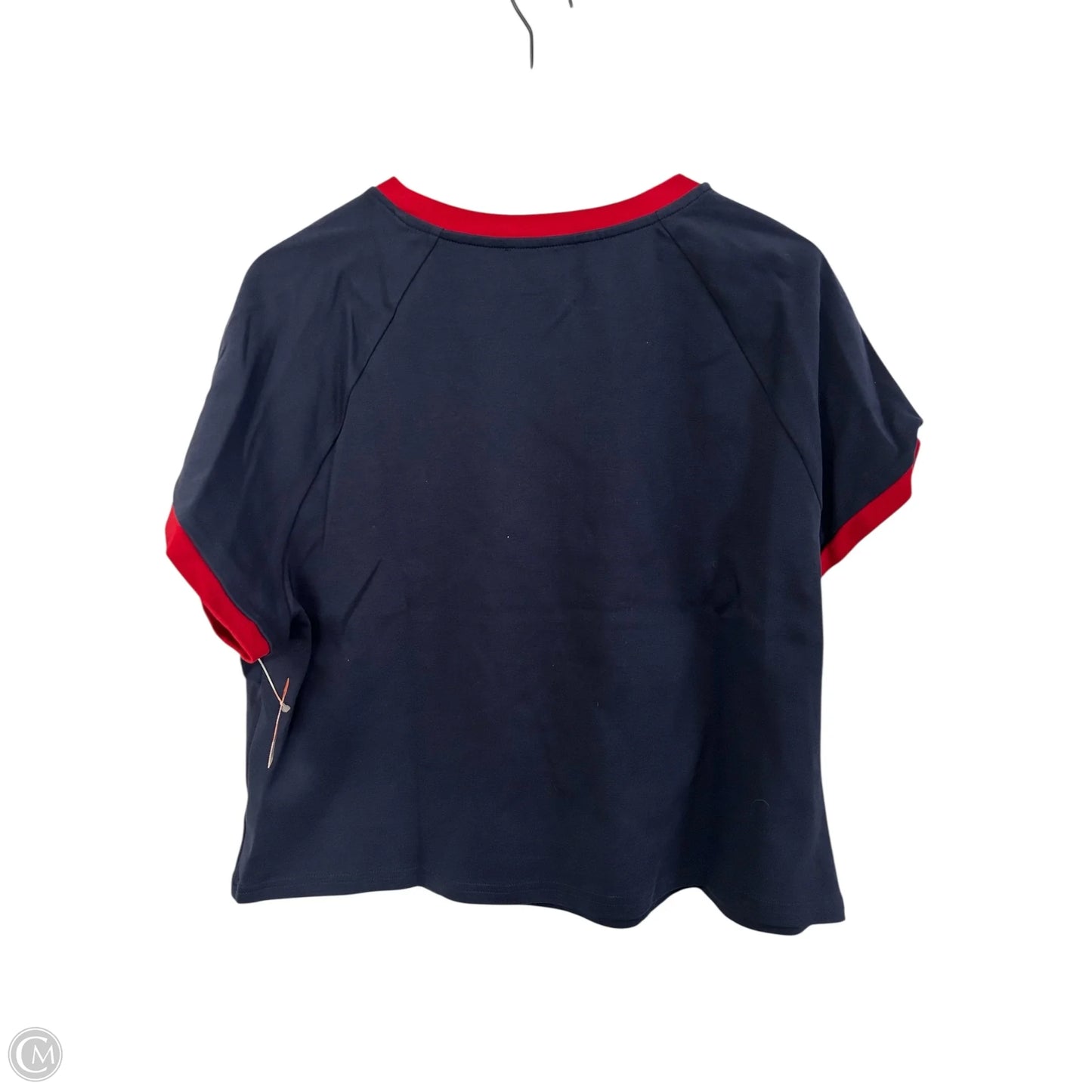 Top Short Sleeve By Cider In Navy, Size: 4x