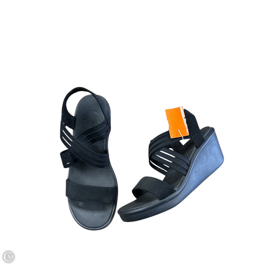 Sandals Heels Block By Skechers In Black, Size: 9