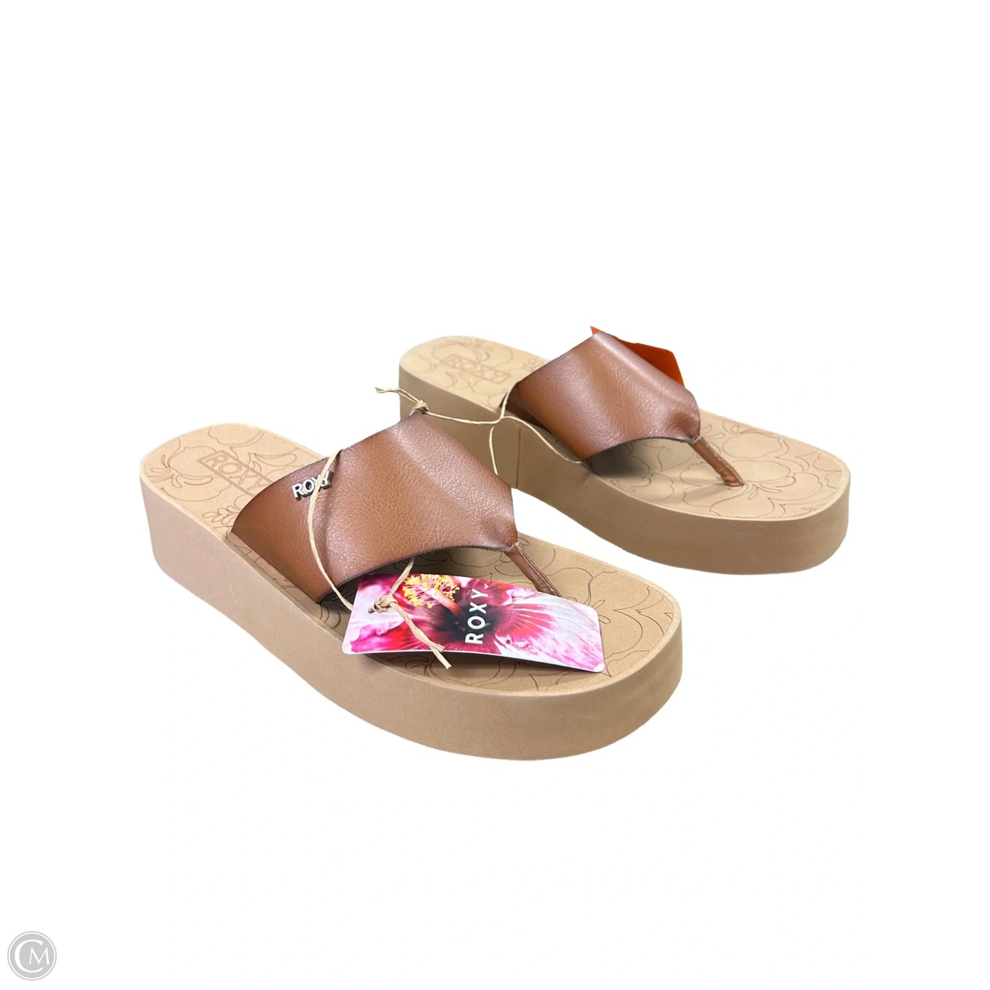Sandals Flip Flops By Roxy In Tan, Size: 10