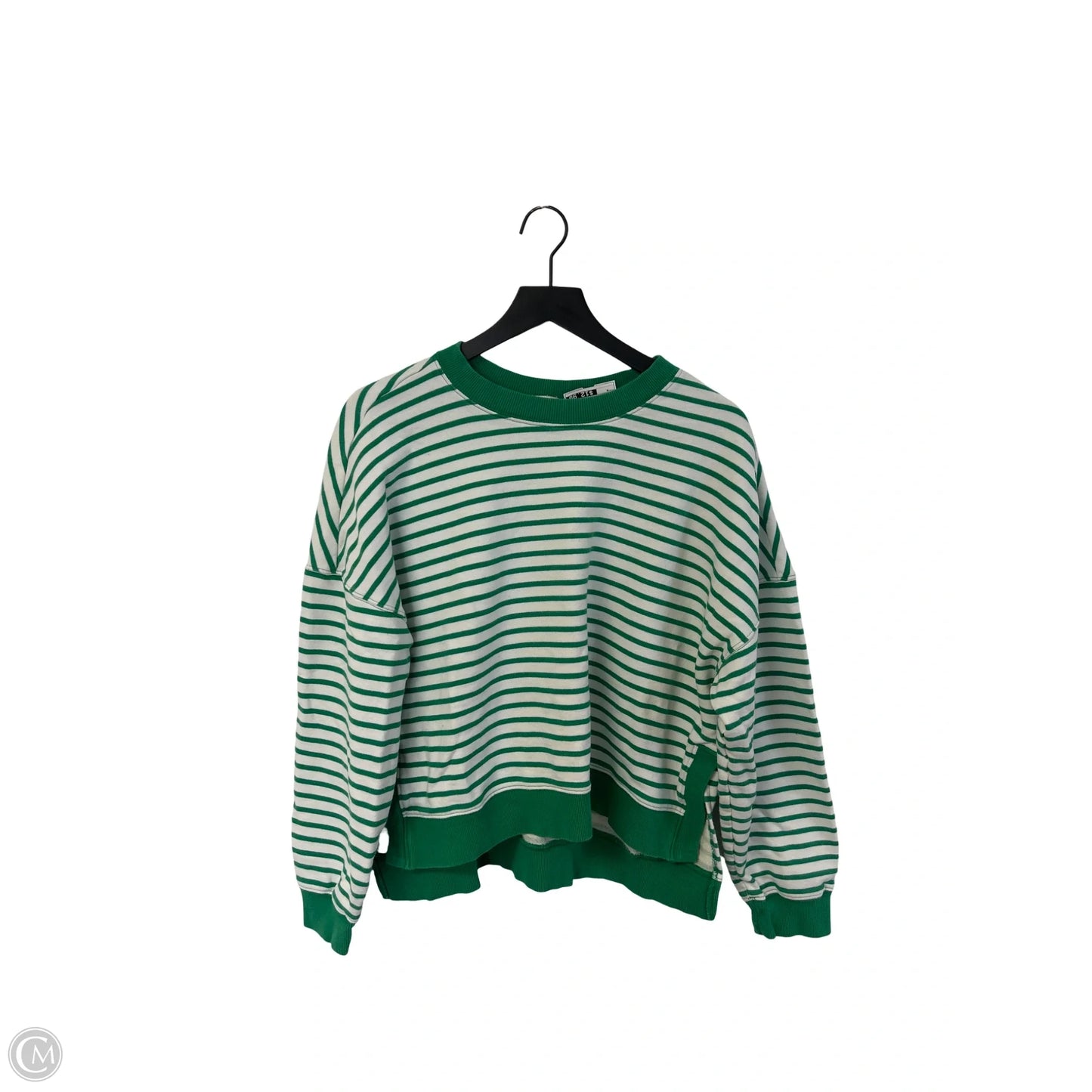 Sweatshirt Crewneck By Z Supply In Green & White, Size: M