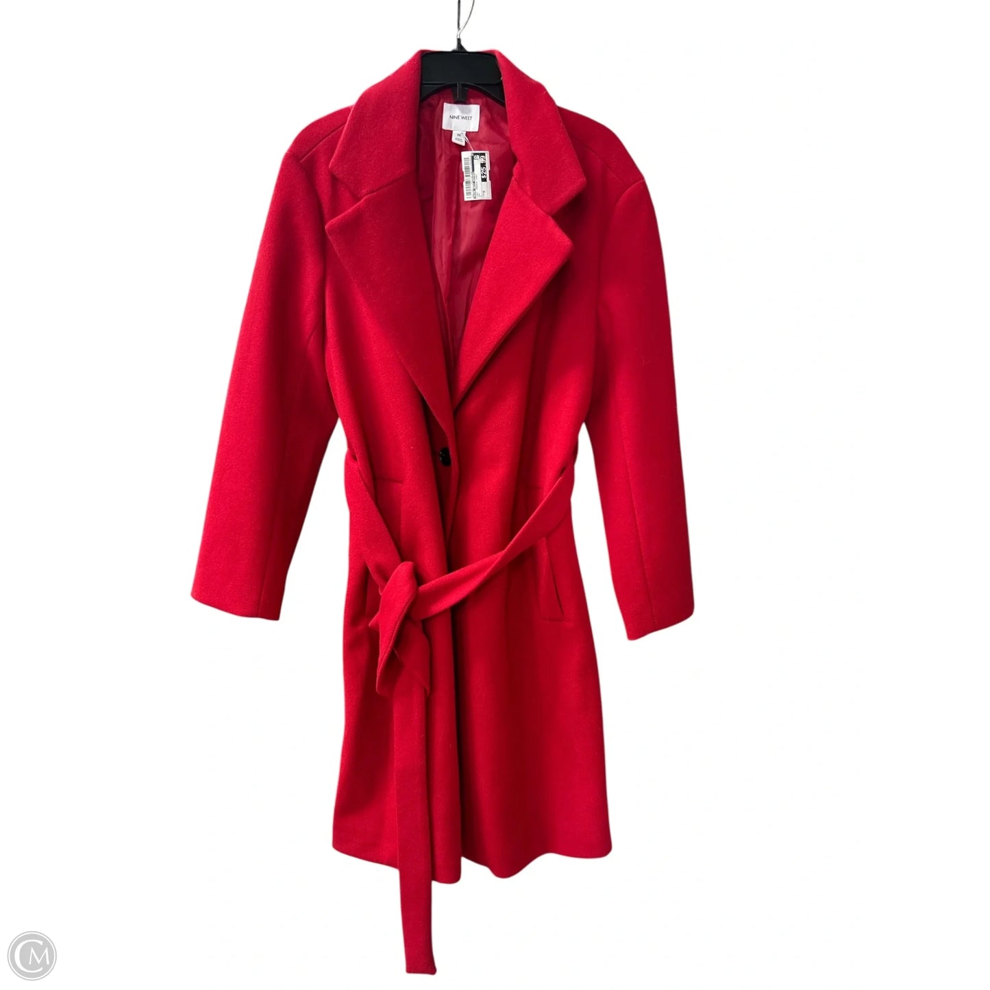 Coat Trench Coat By Nine West Apparel In Red, Size: M