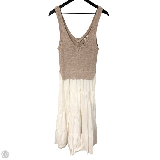 Dress Casual Maxi By Elan In Cream & White, Size: M