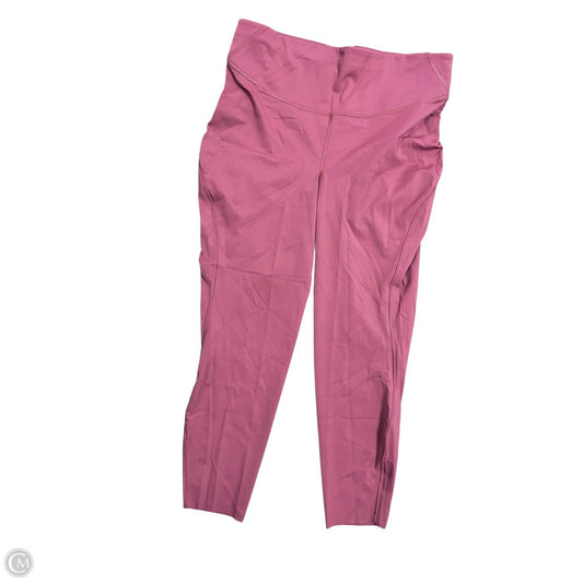 Athletic Leggings By Lululemon In Red, Size: 14