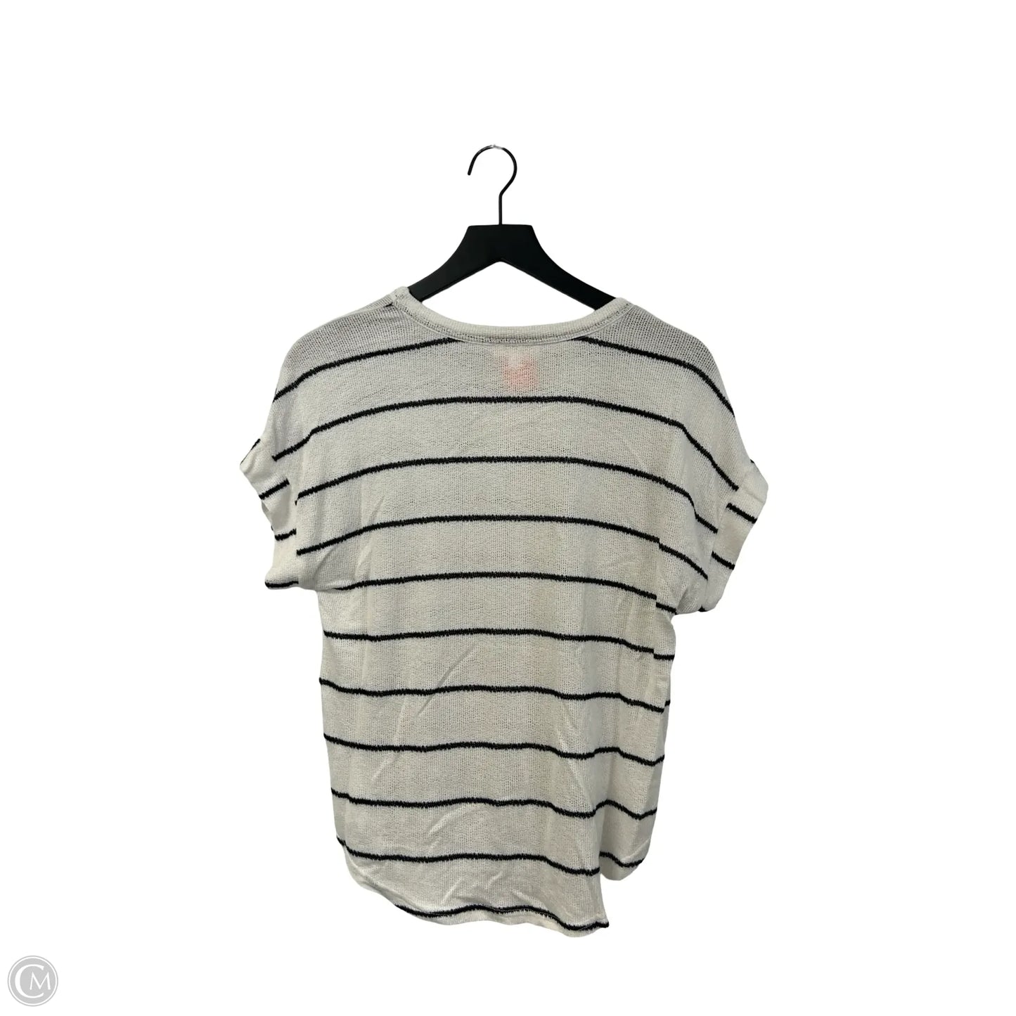 Top Short Sleeve By Blu Pepper In Blue & White, Size: S