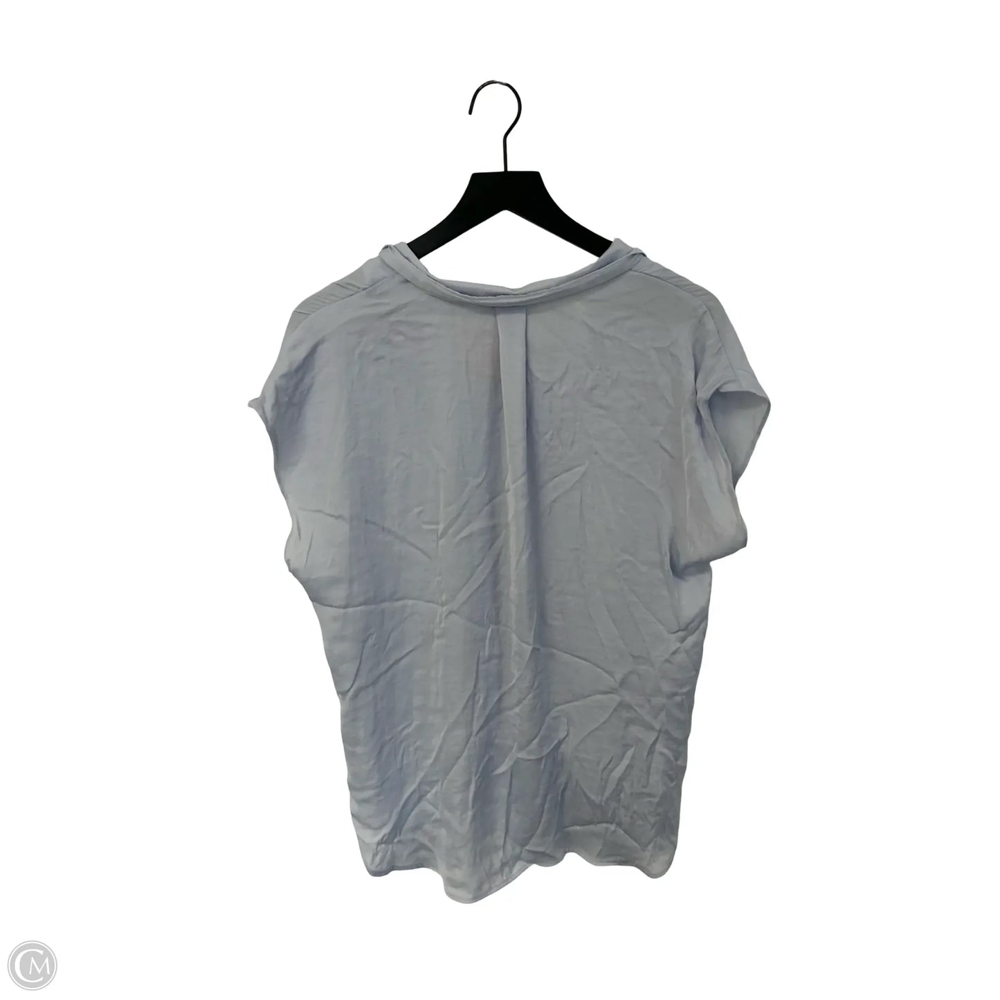 Blouse Short Sleeve By Nine West Apparel In Blue, Size: L