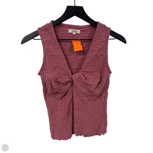 Top Sleeveless By Madewell In Mauve, Size: Xs