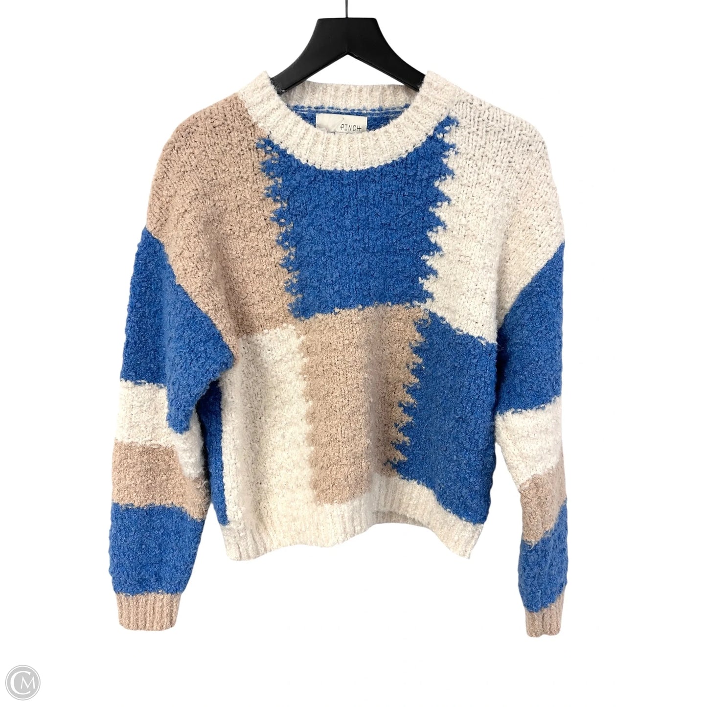 Sweater By Pinch In Blue & Cream, Size: M