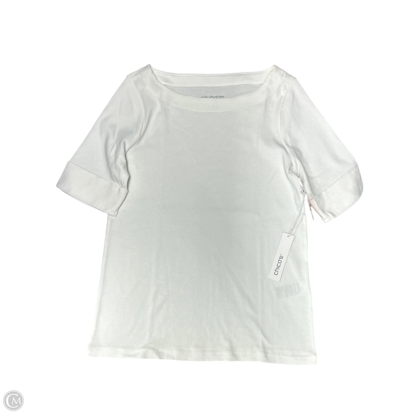 Top Short Sleeve By Chicos In White, Size: S