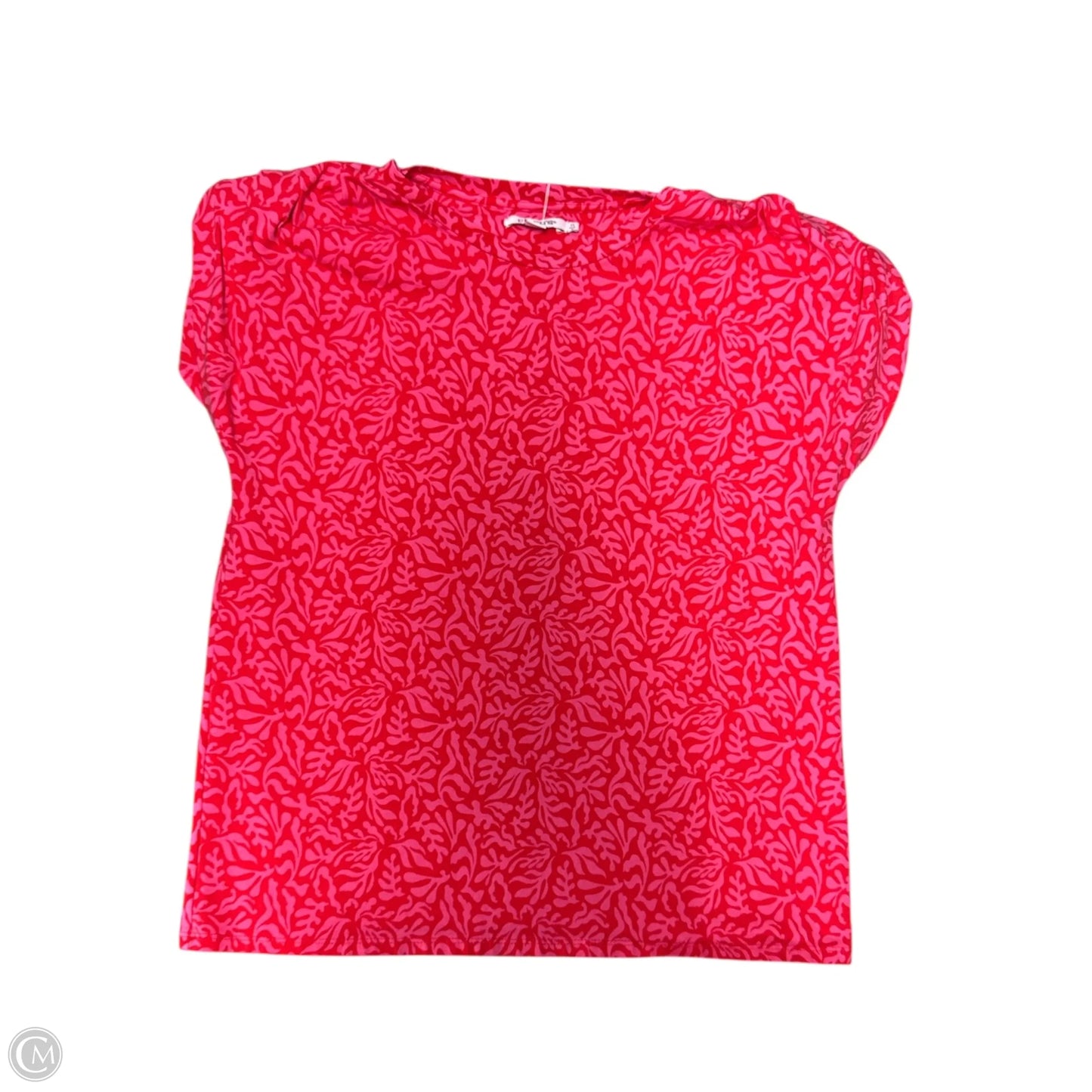 Top Short Sleeve By Chicos In Pink & Red, Size: S