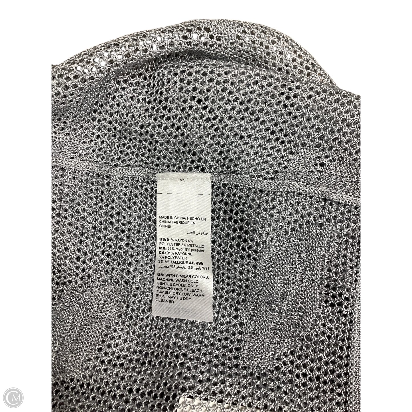 Cardigan By Chicos In Silver, Size: Xs