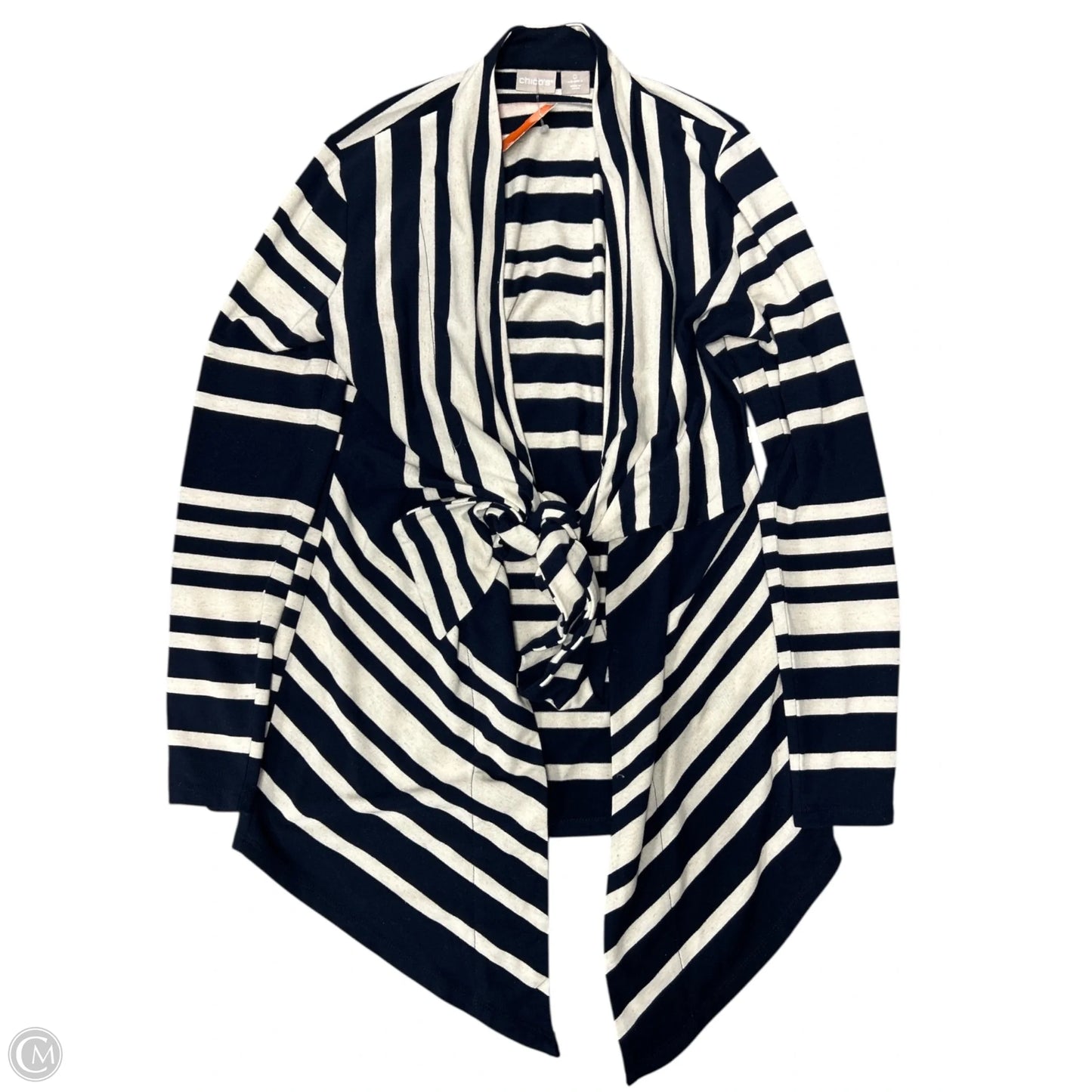Cardigan By Chicos In Blue & Tan, Size: S