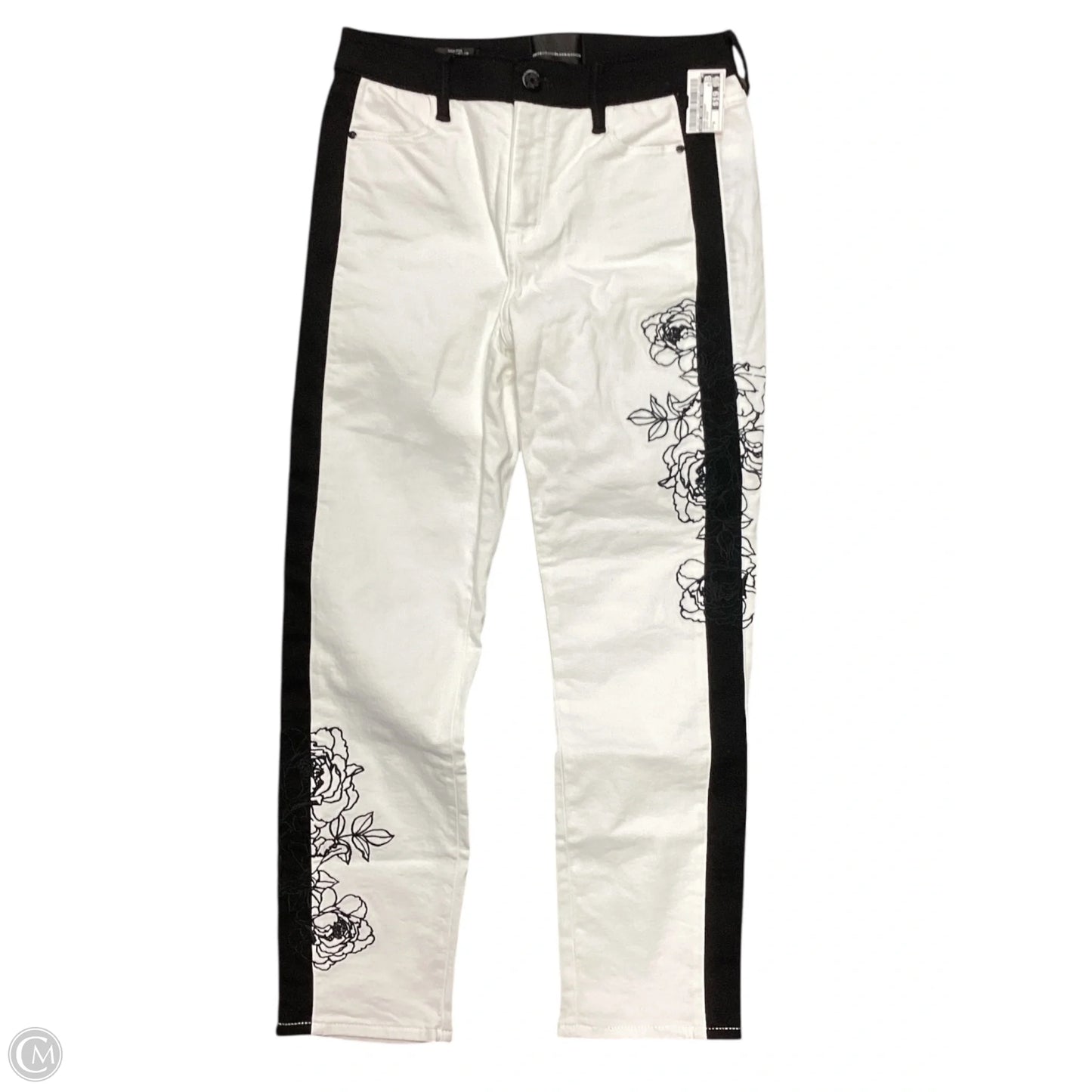 Jeans Straight By White House Black Market In White Denim, Size: 4
