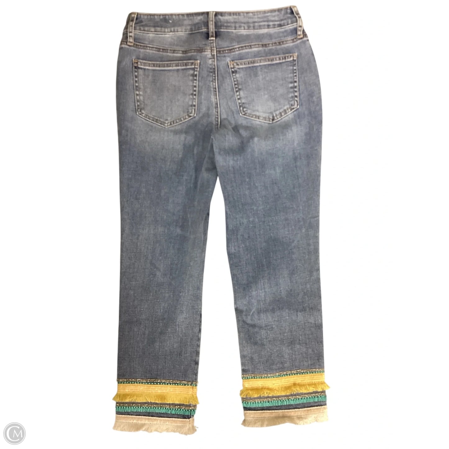 Jeans Straight By Chicos In Blue Denim, Size: 2