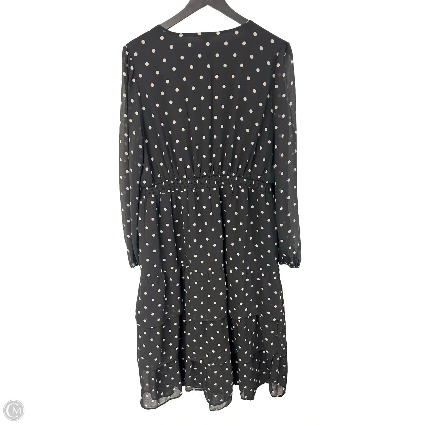 Dress Casual Midi By Time And Tru In Black & White, Size: Xl