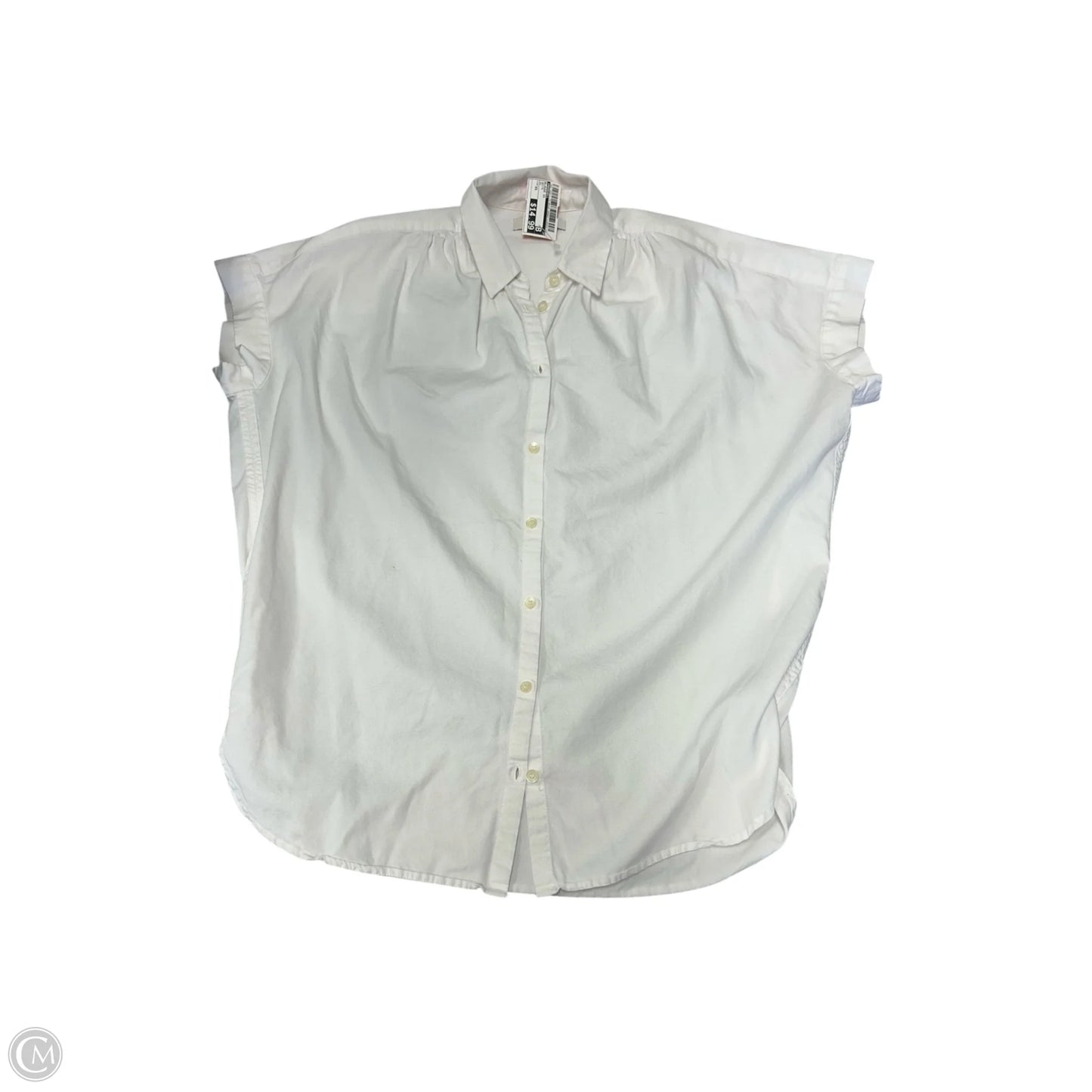 Blouse Short Sleeve By Madewell In White, Size: Xs