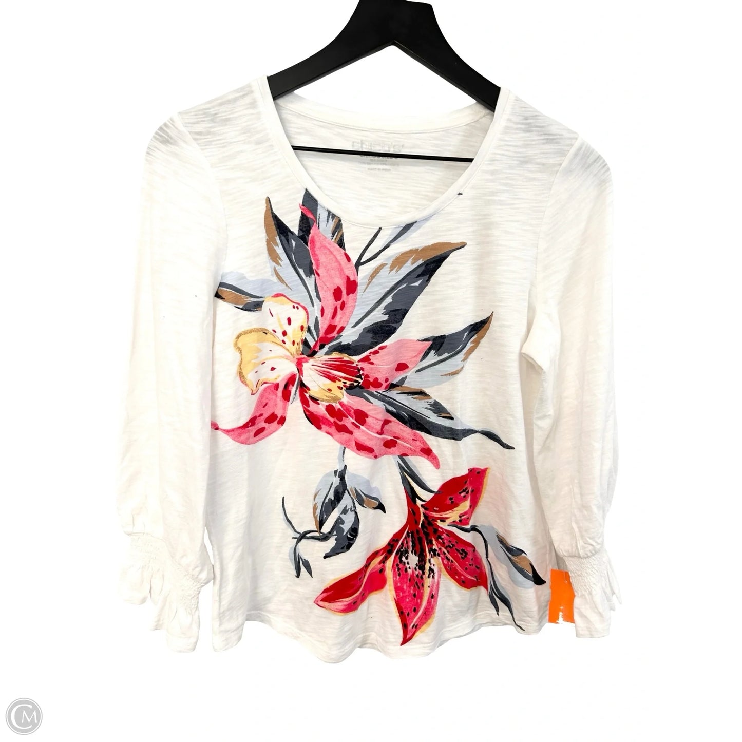 Top Long Sleeve By Chicos In White, Size: S