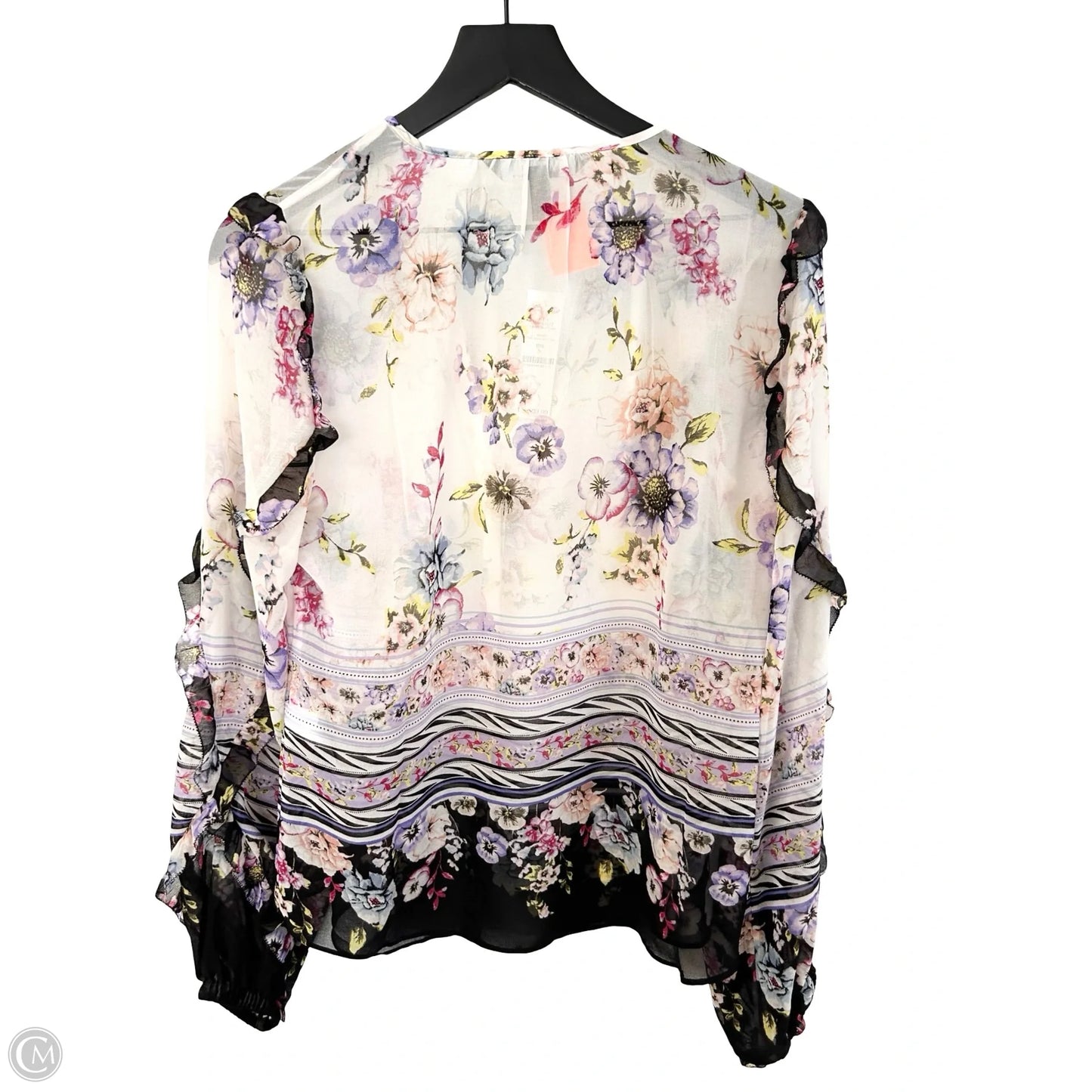 Top Long Sleeve By White House Black Market In Floral Print, Size: S