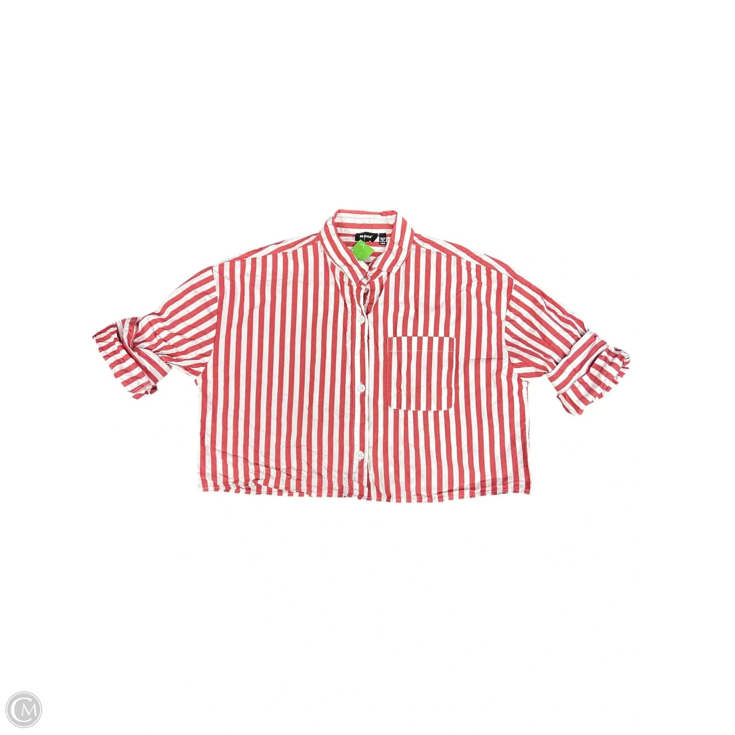 Blouse 3/4 Sleeve By Rd Style In Red & White, Size: L