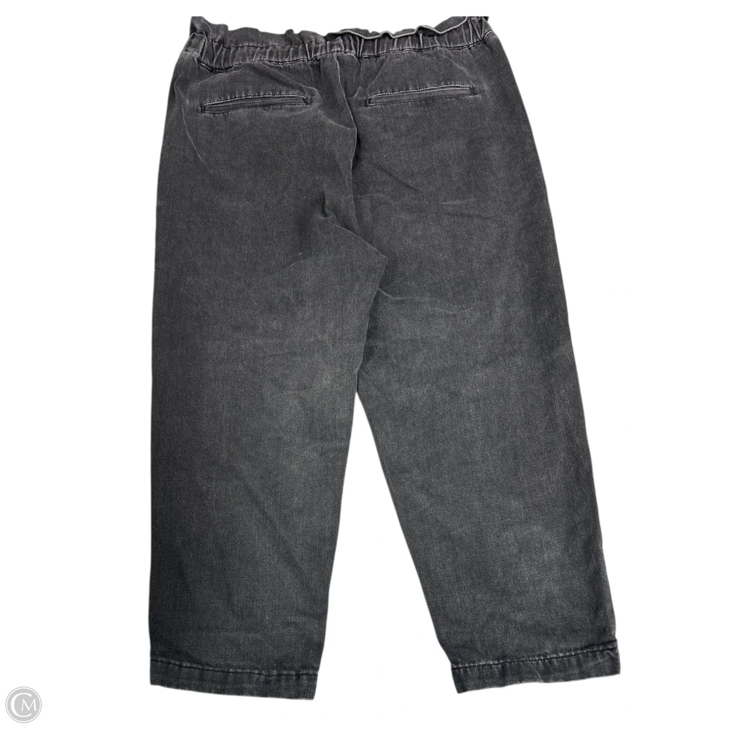 Jeans Cropped By Pistola In Black Denim, Size: L