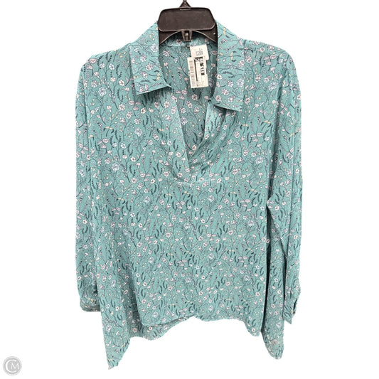 Blouse Long Sleeve By Cabi In Blue, Size: S
