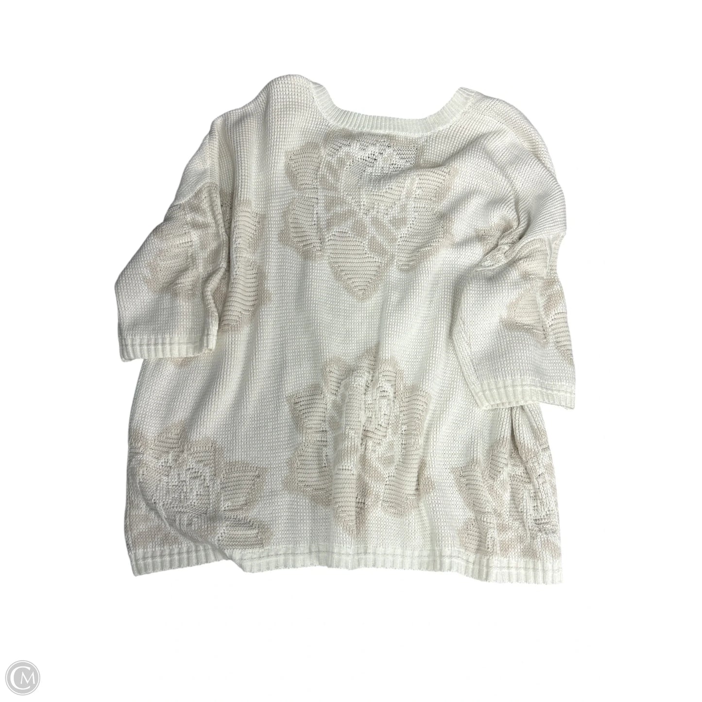 Sweater By Cabi In Cream & Tan, Size: M