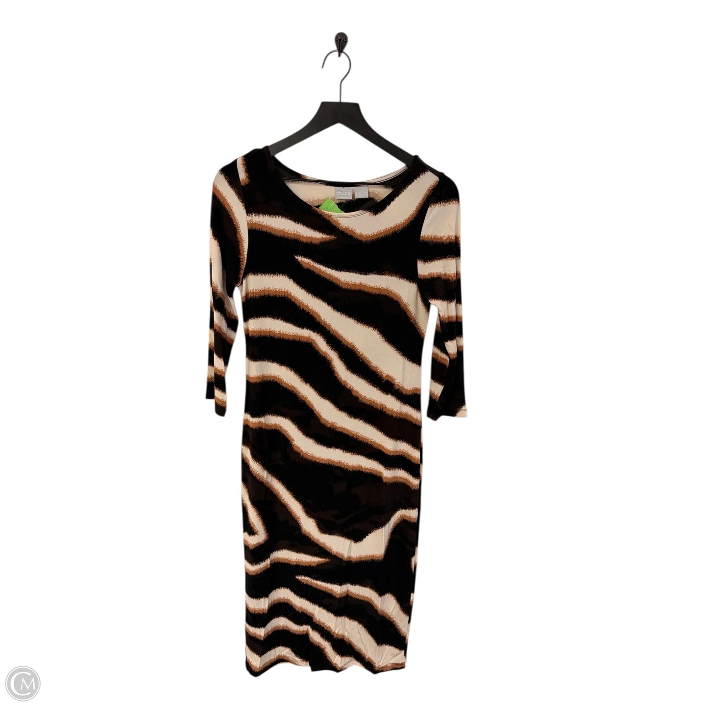 Dress Party Midi By Chicos In Black & Cream, Size: S