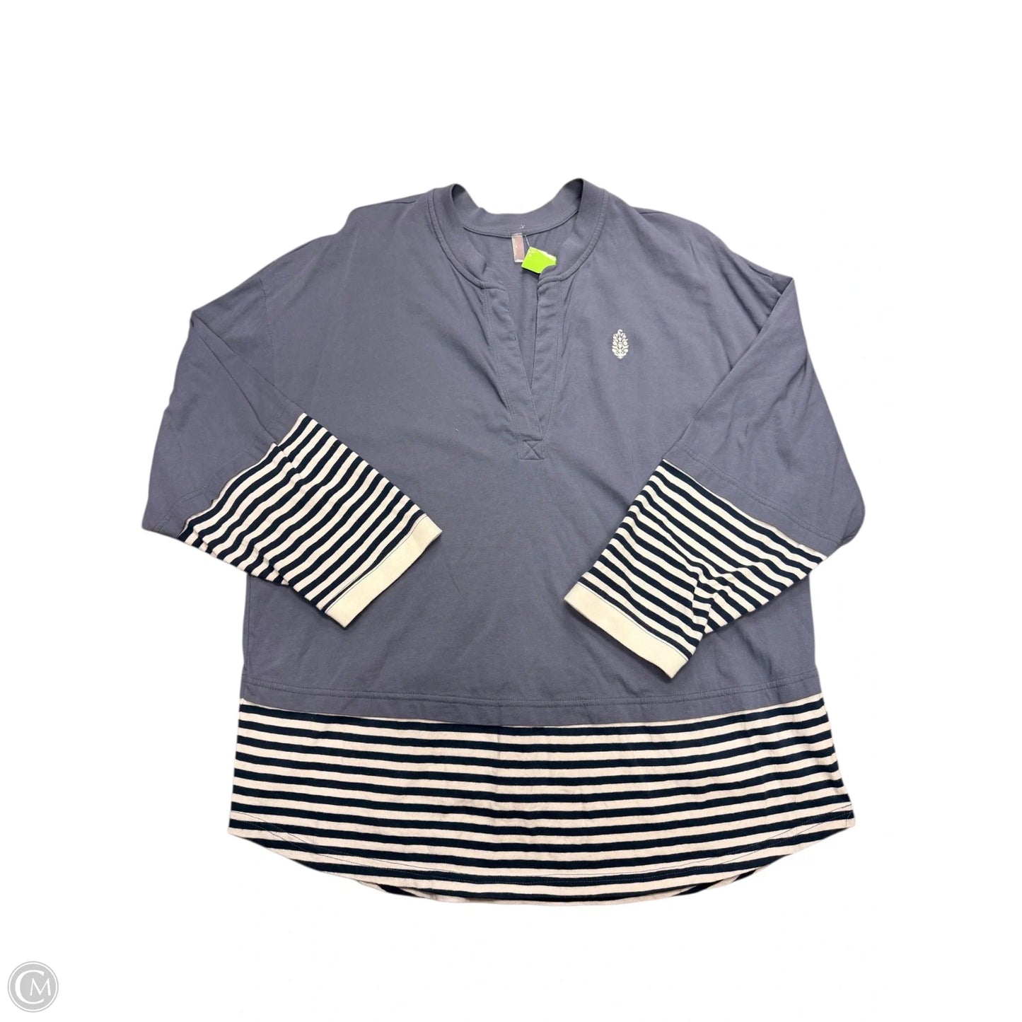 Top Long Sleeve By Free People In Blue, Size: M