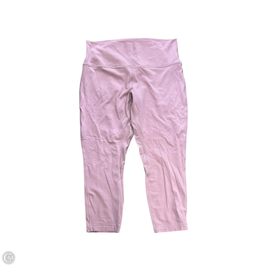 Athletic Leggings By Lululemon In Pink, Size: 14