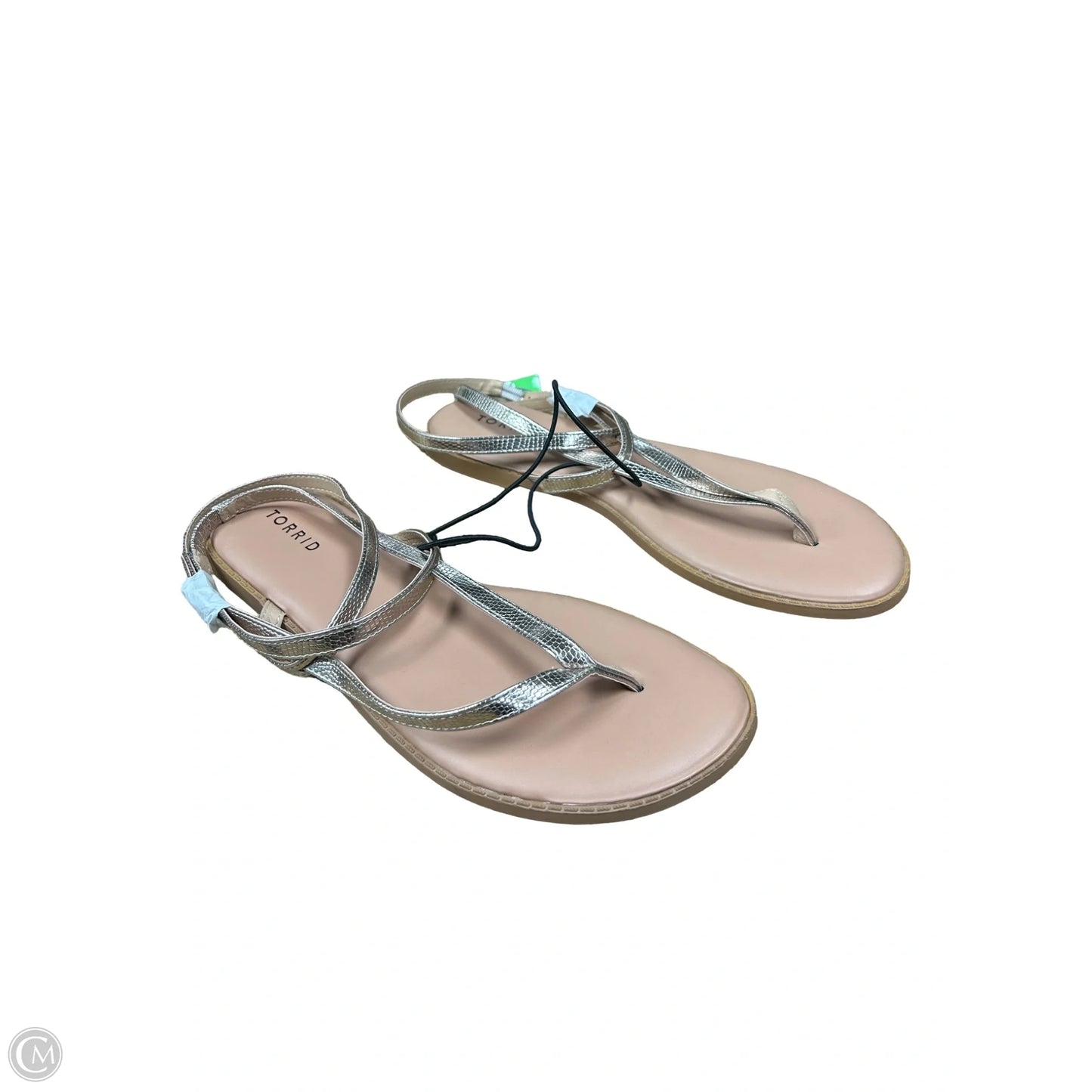 Sandals Flats By Torrid In Gold, Size: 10