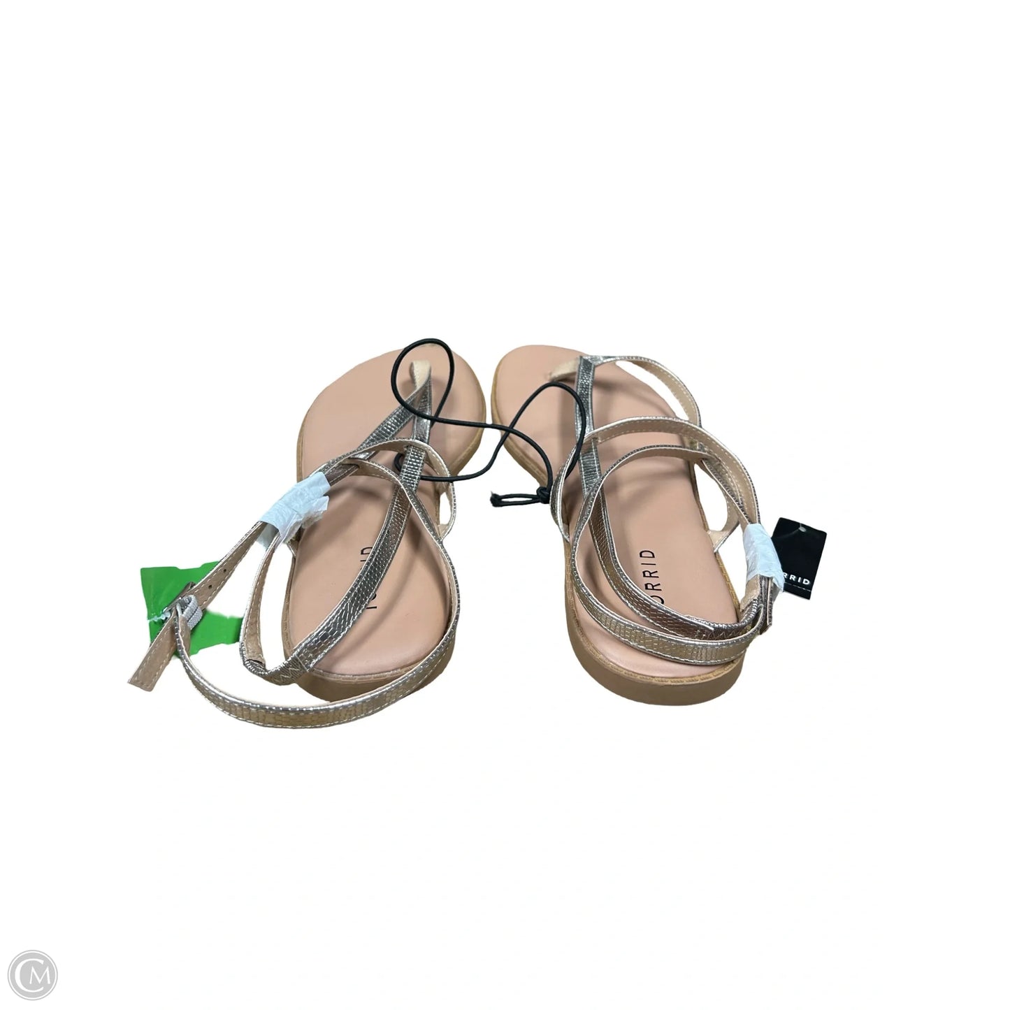 Sandals Flats By Torrid In Gold, Size: 10