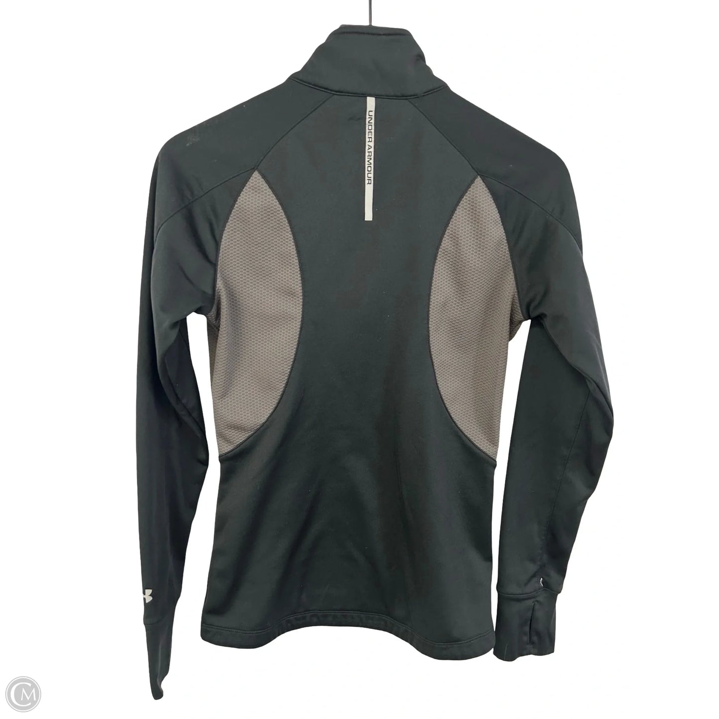 Athletic Top Long Sleeve Collar By Under Armour In Black, Size: S