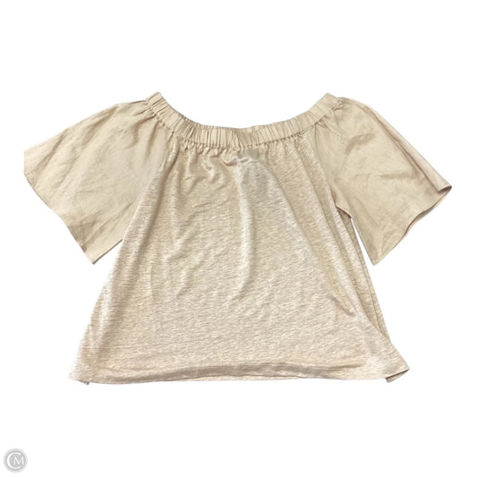 Top Short Sleeve By Chicos In Tan, Size: S