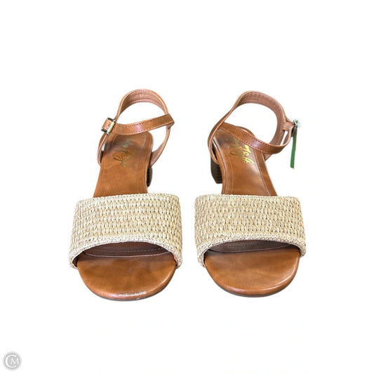 Shoes Heels Block By Clothes Mentor In Tan, Size: 8.5
