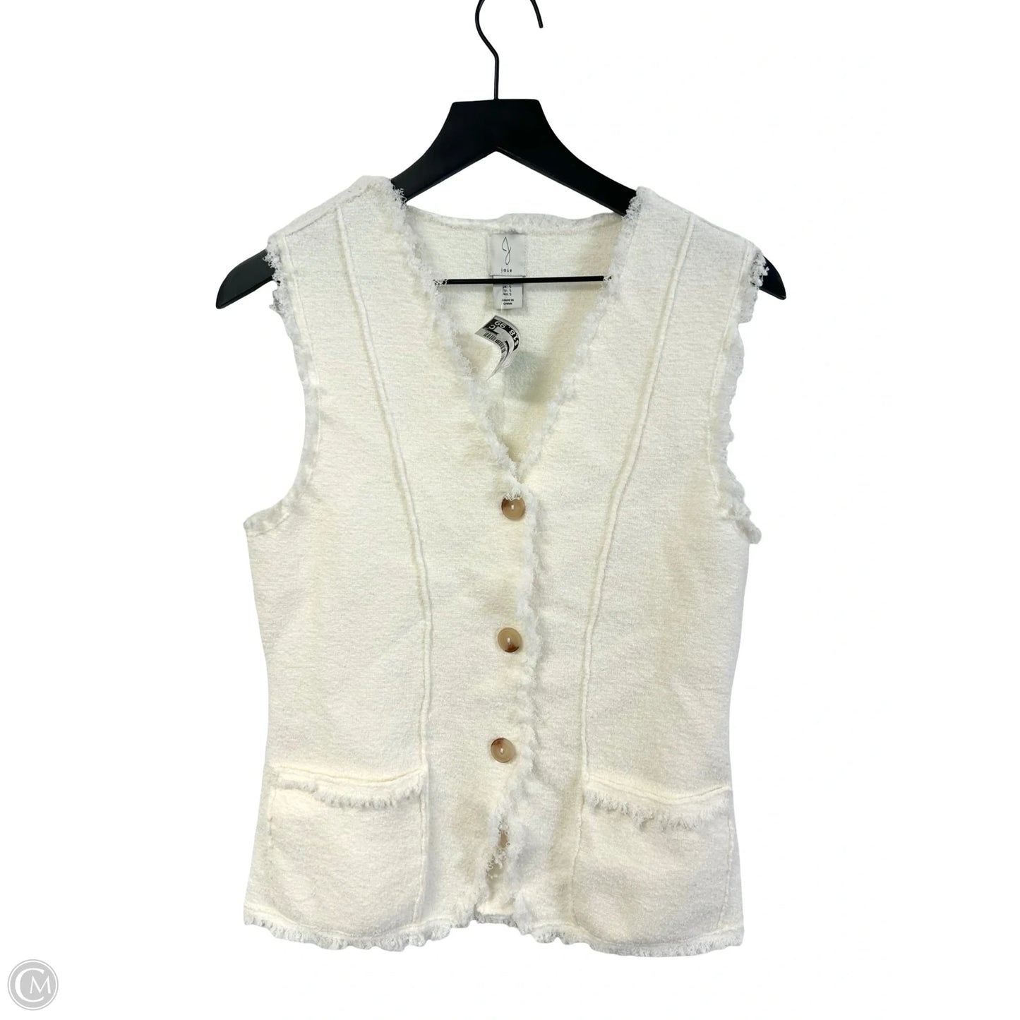 Vest Sweater By Joie In Cream, Size: S