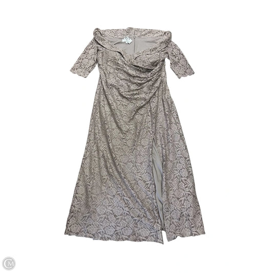 Dress Party Long By Oleg Cassini In Mauve, Size: 22