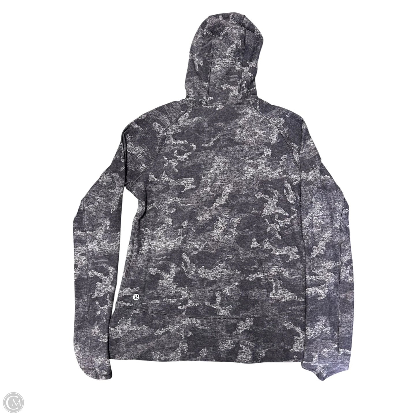 Athletic Top Long Sleeve Hoodie By Lululemon In Grey, Size: 10