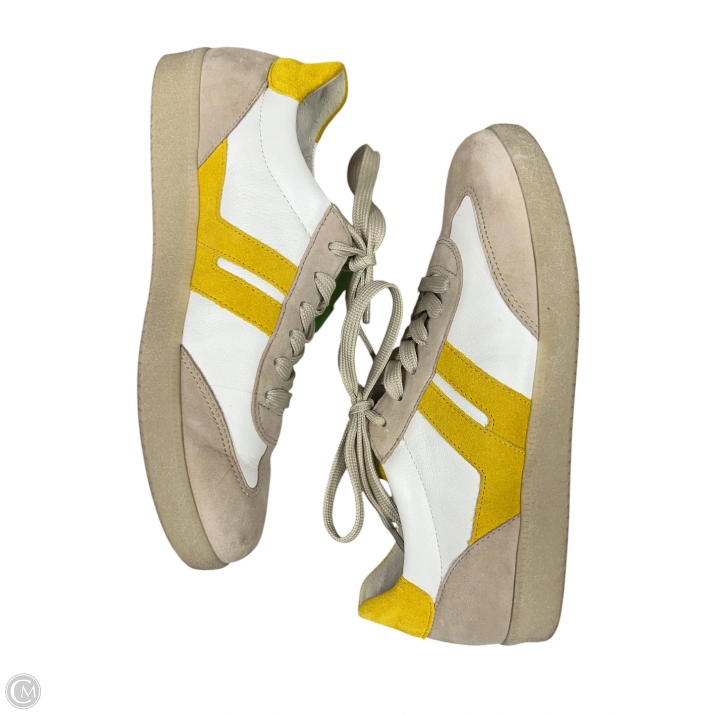 Shoes Sneakers By Cma In White & Yellow, Size: 7