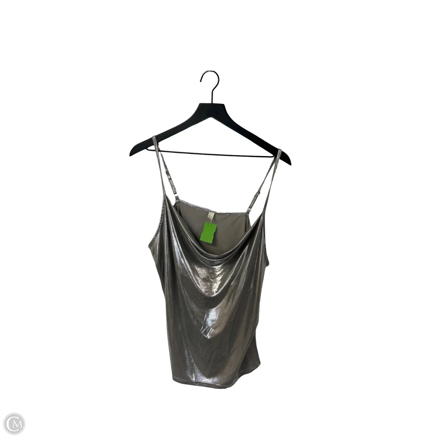 Top Sleeveless By Clothes Mentor In Silver, Size: 2x