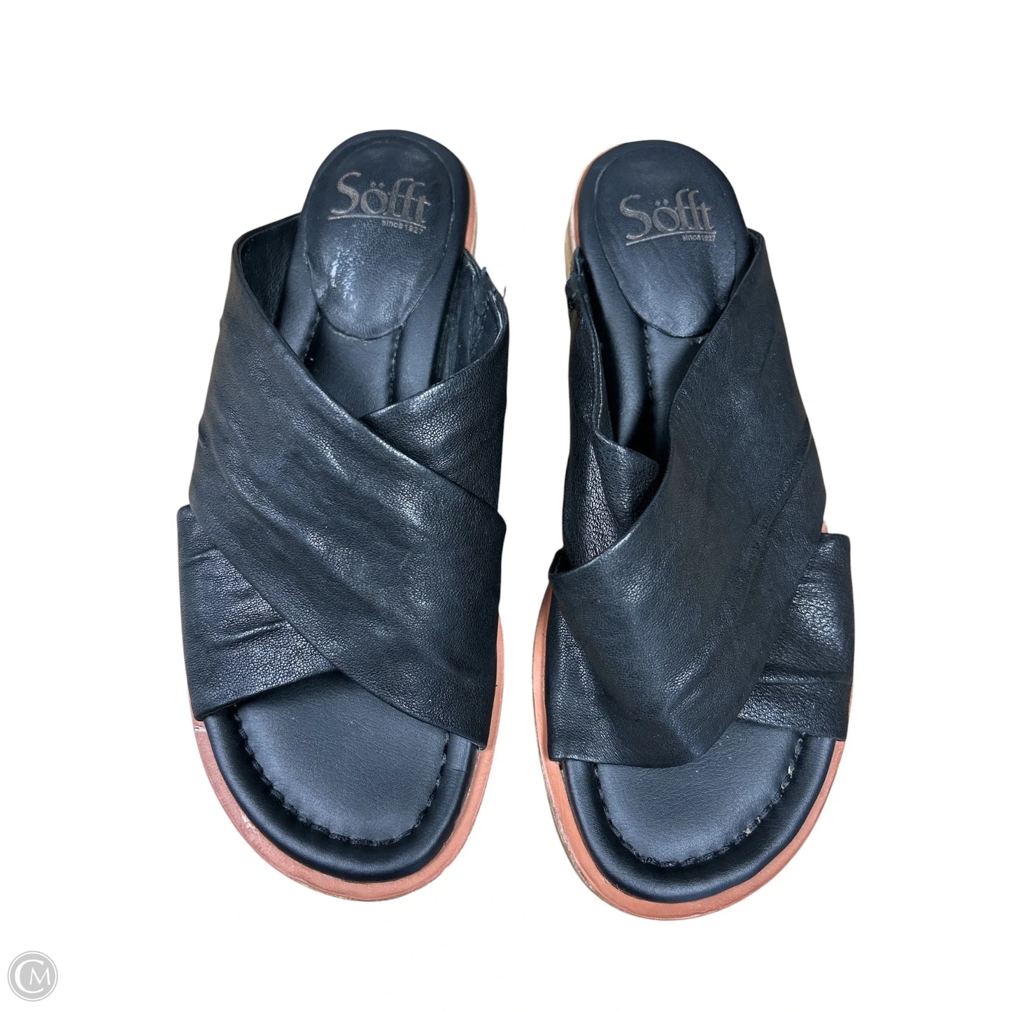 Sandals Flats By Sofft In Black, Size: 8