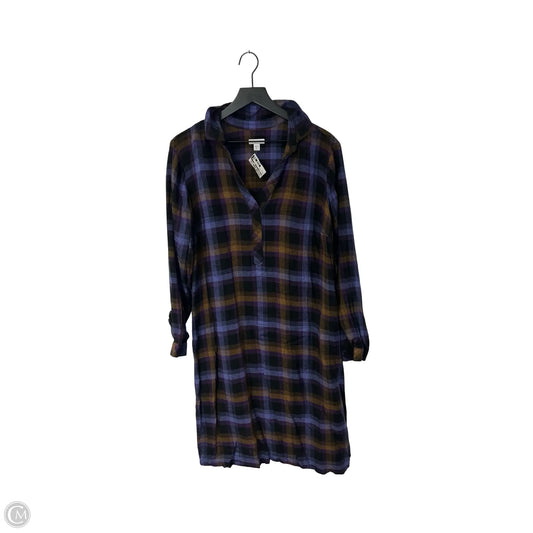 Dress Casual Midi By J. Jill In Blue & Purple, Size: Xl
