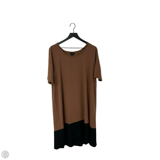 Dress Casual Midi By J. Jill In Black & Brown, Size: Xl