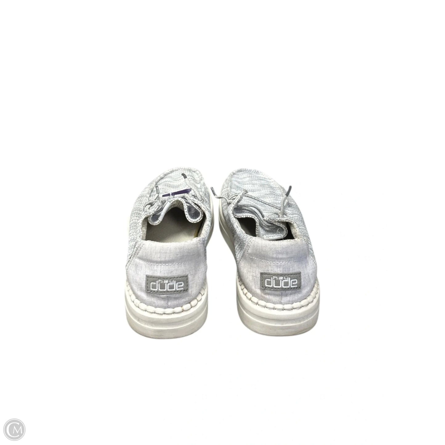 Shoes Flats By Hey Dude In Grey, Size: 10