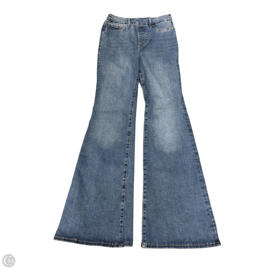 Jeans Flared By Good American In Blue Denim, Size: M