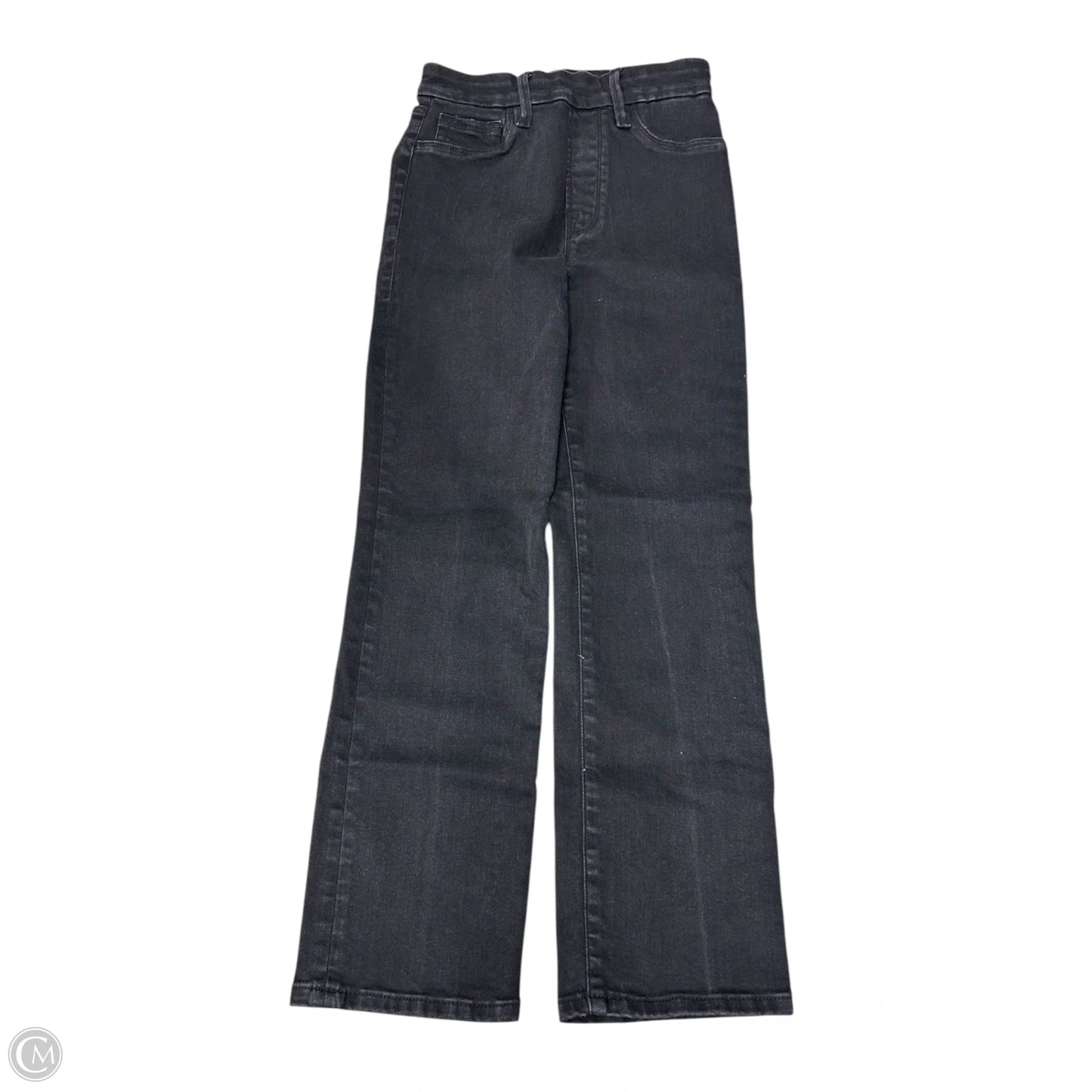 Jeans Straight By Good American In Black Denim, Size: M