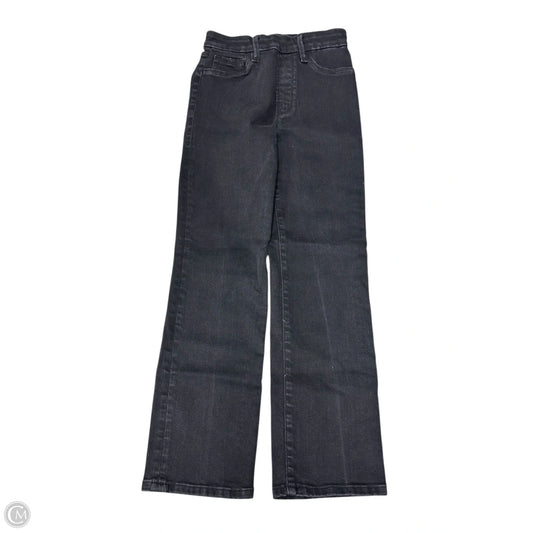 Jeans Straight By Good American In Black Denim, Size: M