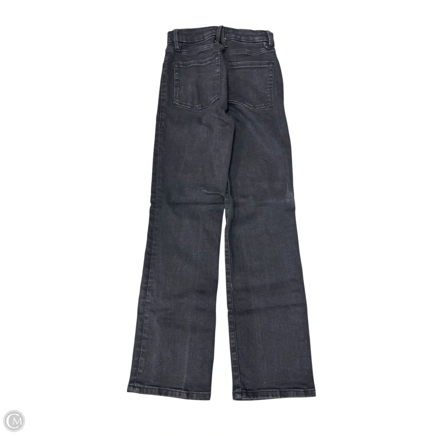 Jeans Straight By Good American In Black Denim, Size: M