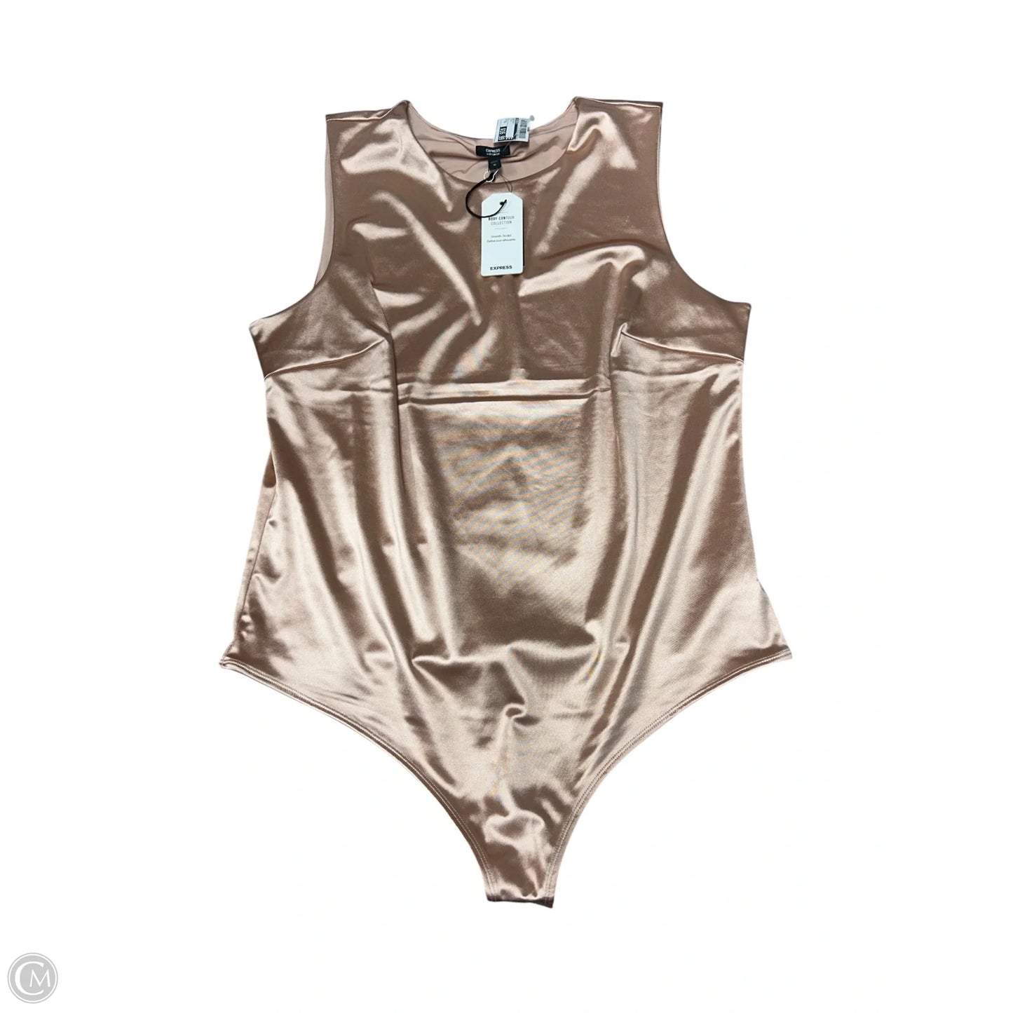 Bodysuit By Express In Peach, Size: Xl