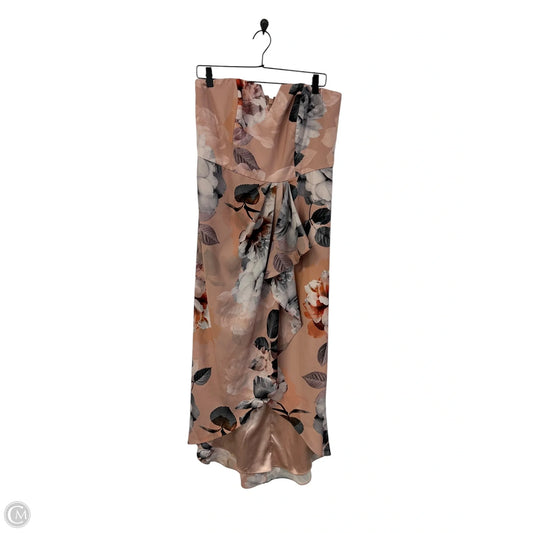 Dress Party Long By City Chic In Peach, Size: 12
