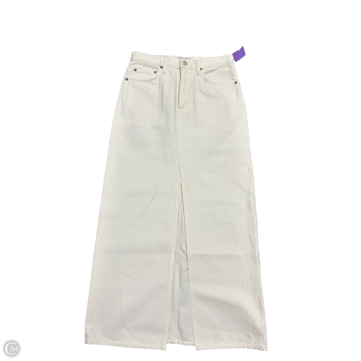 Skirt Maxi By Agolde In White Denim, Size: 0